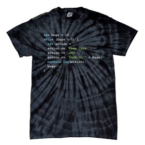 Keep Calm And Code On In JavaScript Tie-Dye T-Shirt