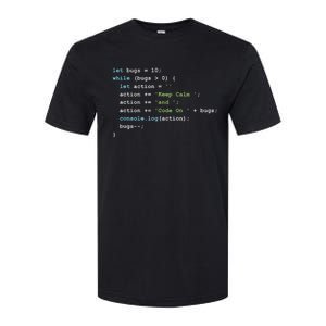 Keep Calm And Code On In JavaScript Softstyle CVC T-Shirt