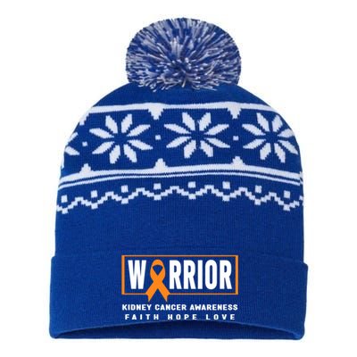 Kidney Cancer Awareness Gift Great Gift Ney Cancer Warrior Gift USA-Made Snowflake Beanie