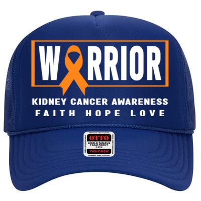 Kidney Cancer Awareness Gift Great Gift Ney Cancer Warrior Gift High Crown Mesh Back Trucker Hat