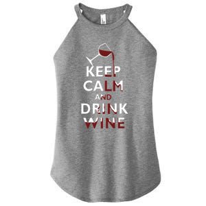 Keep Calm And Red Wine Er Lover Funny Ing Cool Gift Women’s Perfect Tri Rocker Tank