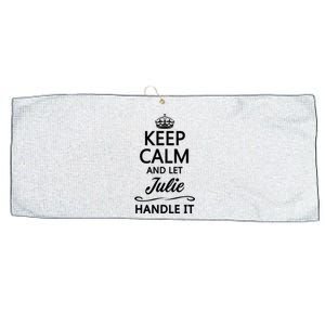 Keep Calm And Let Julie Handle It Funny Name Large Microfiber Waffle Golf Towel