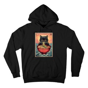 Kawaii Cat Anime Cat Ramen Graphic Japanese Hoodie