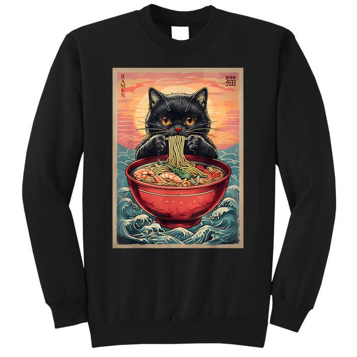 Kawaii Cat Anime Cat Ramen Graphic Japanese Sweatshirt