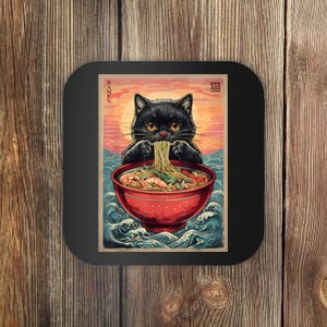 Kawaii Cat Anime Cat Ramen Graphic Japanese Coaster