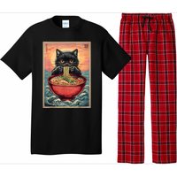 Kawaii Cat Anime Cat Ramen Graphic Japanese Pajama Set