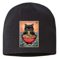 Kawaii Cat Anime Cat Ramen Graphic Japanese Sustainable Beanie