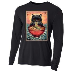 Kawaii Cat Anime Cat Ramen Graphic Japanese Cooling Performance Long Sleeve Crew