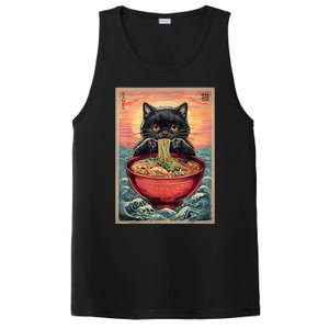 Kawaii Cat Anime Cat Ramen Graphic Japanese PosiCharge Competitor Tank