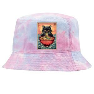 Kawaii Cat Anime Cat Ramen Graphic Japanese Tie-Dyed Bucket Hat