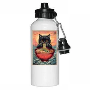 Kawaii Cat Anime Cat Ramen Graphic Japanese Aluminum Water Bottle