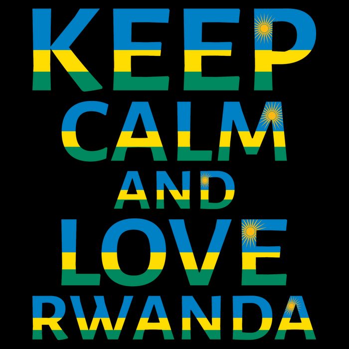 Keep Calm And Love Rwanda Drawstring Bag