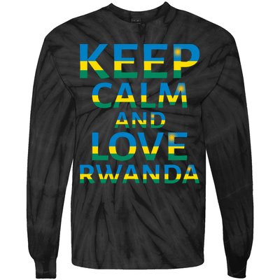 Keep Calm And Love Rwanda Tie-Dye Long Sleeve Shirt