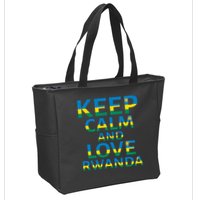 Keep Calm And Love Rwanda Zip Tote Bag