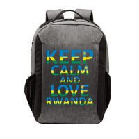 Keep Calm And Love Rwanda Vector Backpack