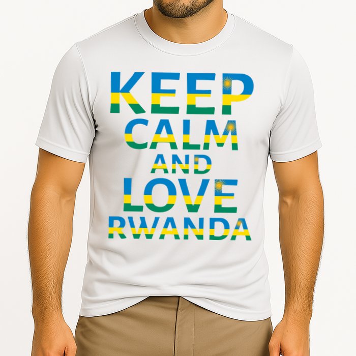 Keep Calm And Love Rwanda Cooling Performance Crew T-Shirt