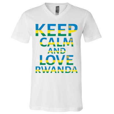 Keep Calm And Love Rwanda V-Neck T-Shirt