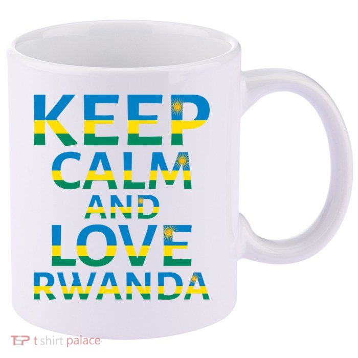 Keep Calm And Love Rwanda 11oz C Handle Ceramic Mug