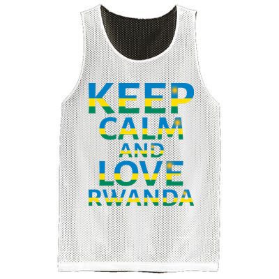 Keep Calm And Love Rwanda Mesh Reversible Basketball Jersey Tank