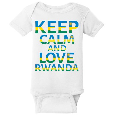 Keep Calm And Love Rwanda Baby Bodysuit