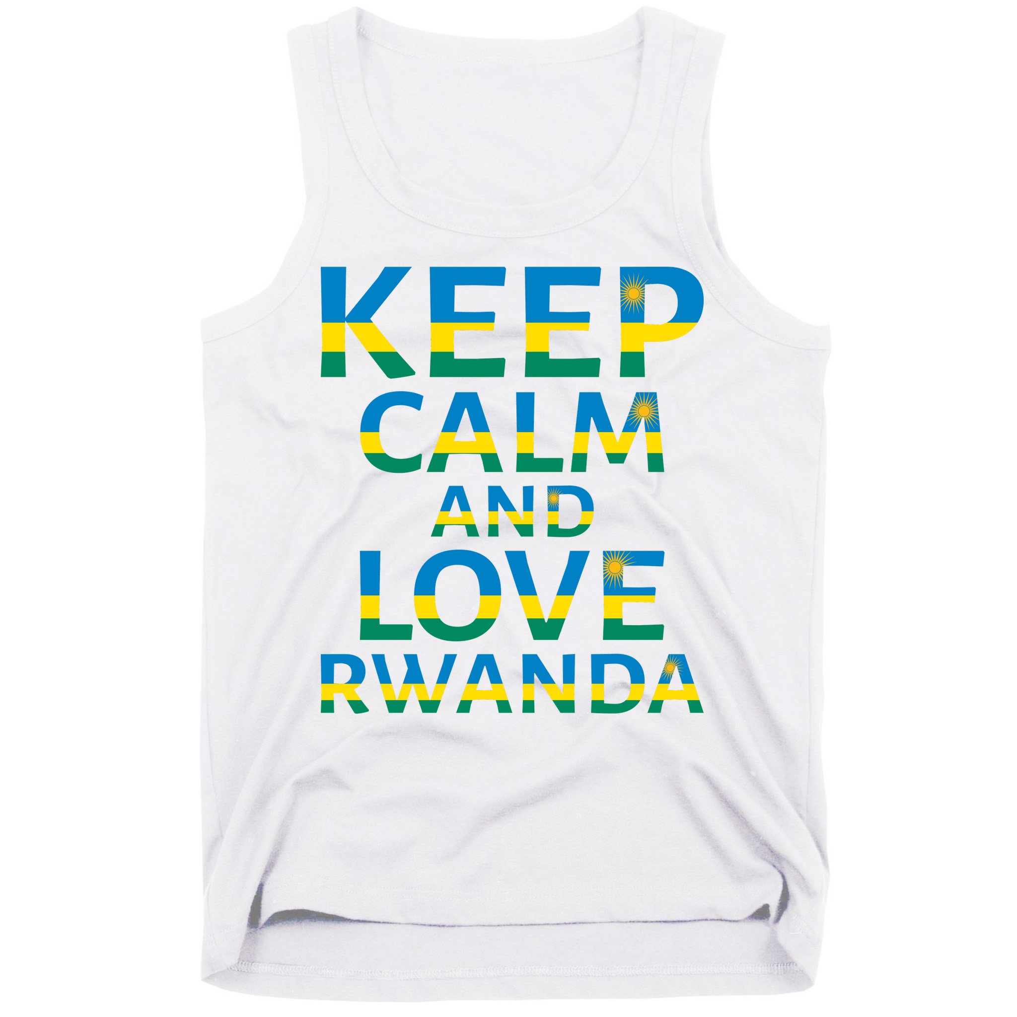 Keep Calm And Love Rwanda Tank Top
