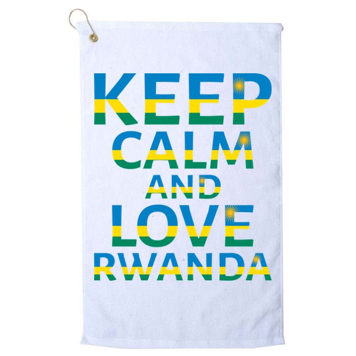 Keep Calm And Love Rwanda Golf Towel