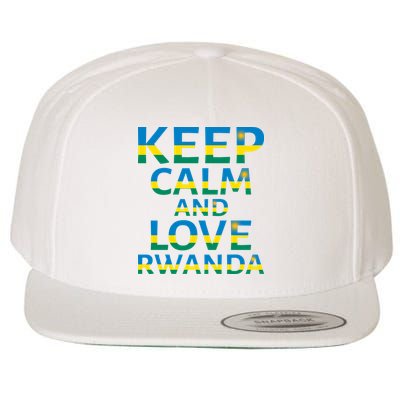 Keep Calm And Love Rwanda Wool Snapback Cap