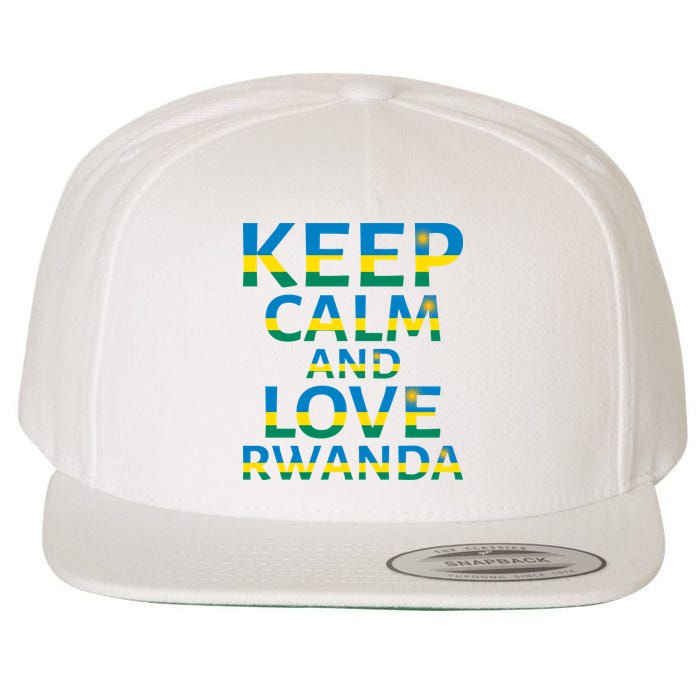 Keep Calm And Love Rwanda Wool Snapback Cap