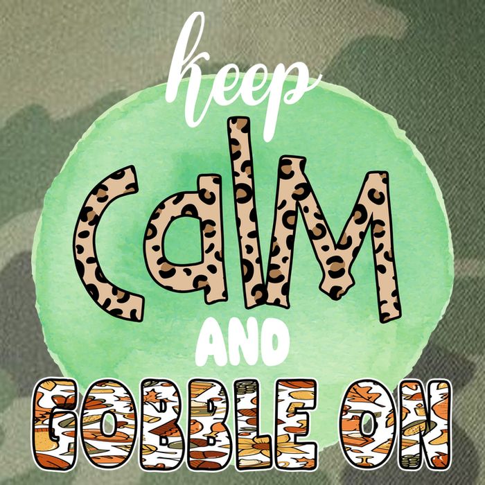 Keep Calm And Gobble On Fall Holiday Legacy Tie Dye Trucker Hat