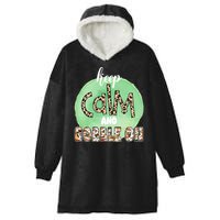 Keep Calm And Gobble On Fall Holiday Hooded Wearable Blanket