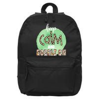 Keep Calm And Gobble On Fall Holiday 16 in Basic Backpack