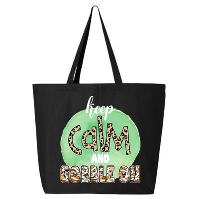Keep Calm And Gobble On Fall Holiday 25L Jumbo Tote
