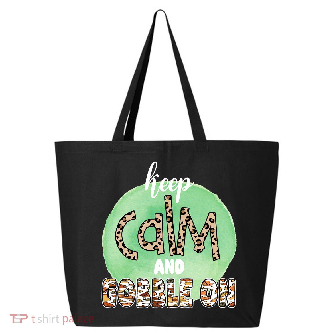 Keep Calm And Gobble On Fall Holiday 25L Jumbo Tote
