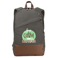 Keep Calm And Gobble On Fall Holiday Cotton Canvas Backpack