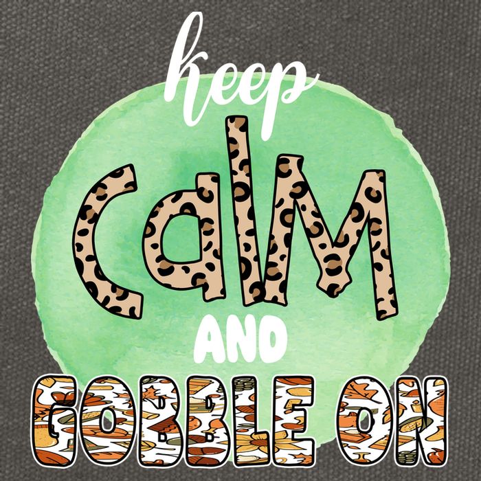 Keep Calm And Gobble On Fall Holiday Cotton Canvas Backpack
