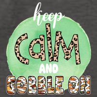 Keep Calm And Gobble On Fall Holiday Vector Backpack