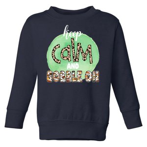 Keep Calm And Gobble On Fall Holiday Toddler Sweatshirt