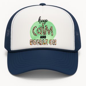 Keep Calm And Gobble On Fall Holiday Trucker Hat