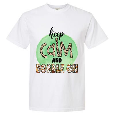 Keep Calm And Gobble On Fall Holiday Garment-Dyed Heavyweight T-Shirt