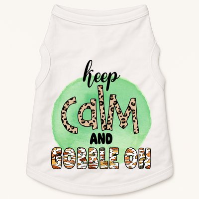 Keep Calm And Gobble On Fall Holiday Doggie Tank