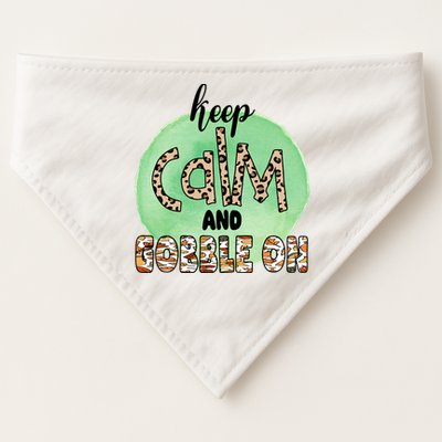 Keep Calm And Gobble On Fall Holiday USA-Made Doggie Bandana