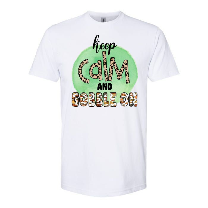 Keep Calm And Gobble On Fall Holiday Softstyle CVC T-Shirt