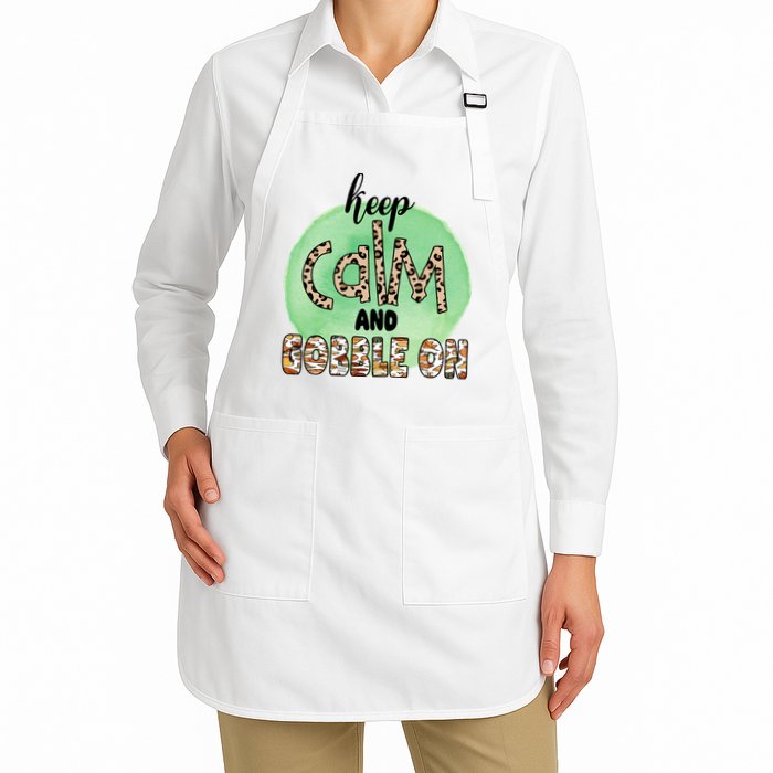 Keep Calm And Gobble On Fall Holiday Apron