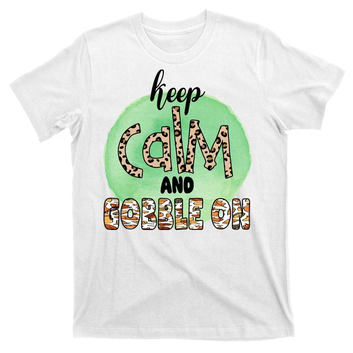 Keep Calm And Gobble On Fall Holiday T-Shirt