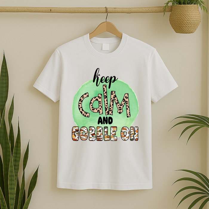 Keep Calm And Gobble On Fall Holiday T-Shirt