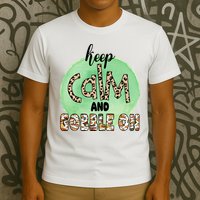 Keep Calm And Gobble On Fall Holiday T-Shirt