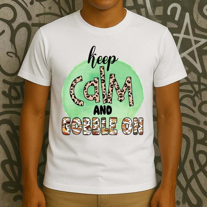 Keep Calm And Gobble On Fall Holiday T-Shirt