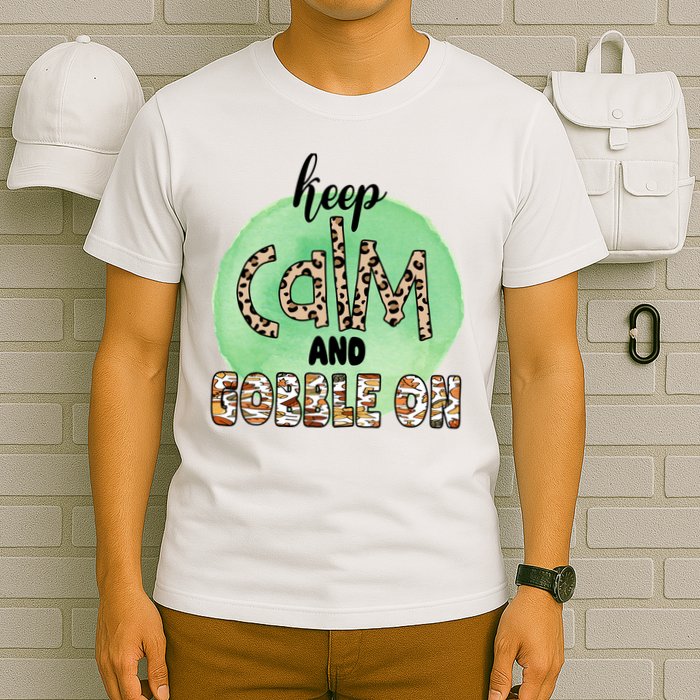Keep Calm And Gobble On Fall Holiday T-Shirt