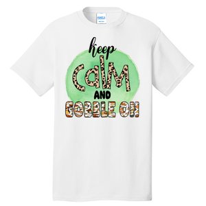 Keep Calm And Gobble On Fall Holiday Tall T-Shirt