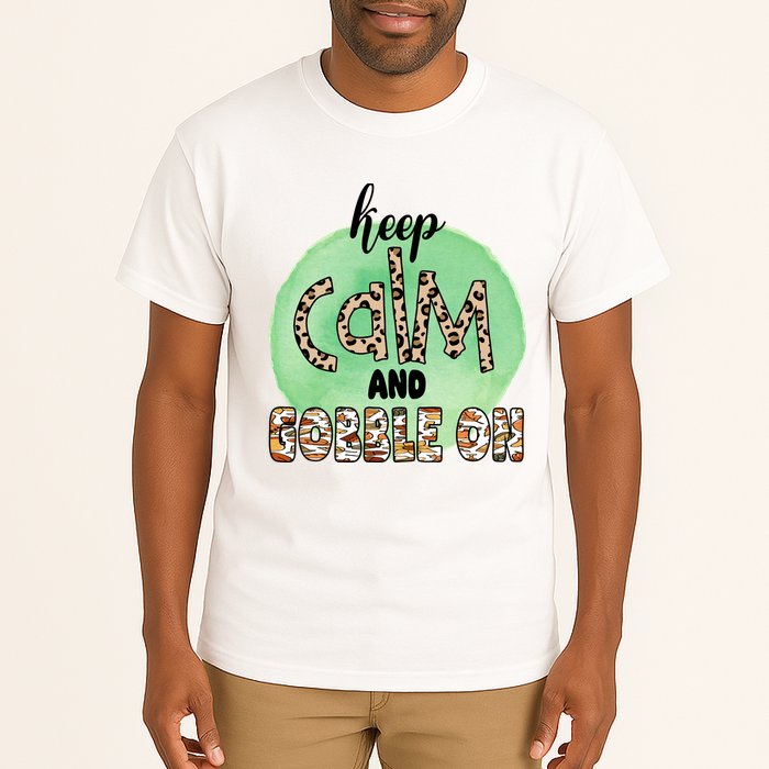 Keep Calm And Gobble On Fall Holiday Tall T-Shirt